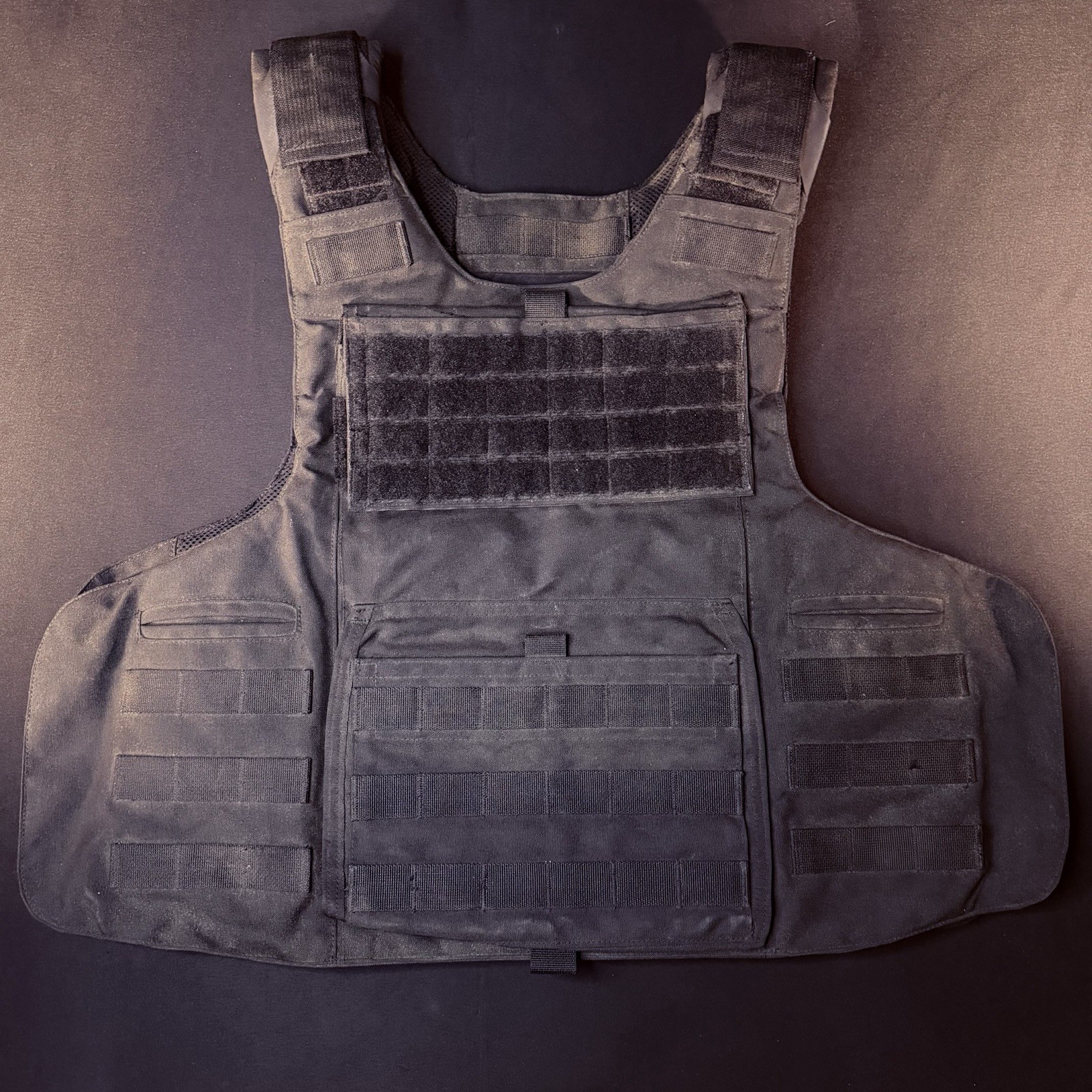 Armor Express Hard Core Tactical Carrier Vest Size XL Black MOLLE Padded