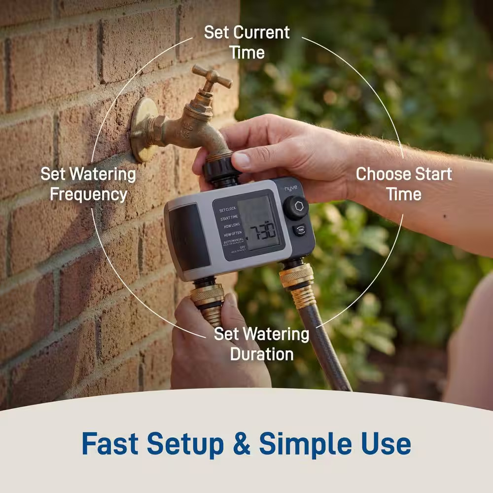 B-Hyve XD Bluetooth 2-Outlet Hose Watering Timer Sprinkler Timer