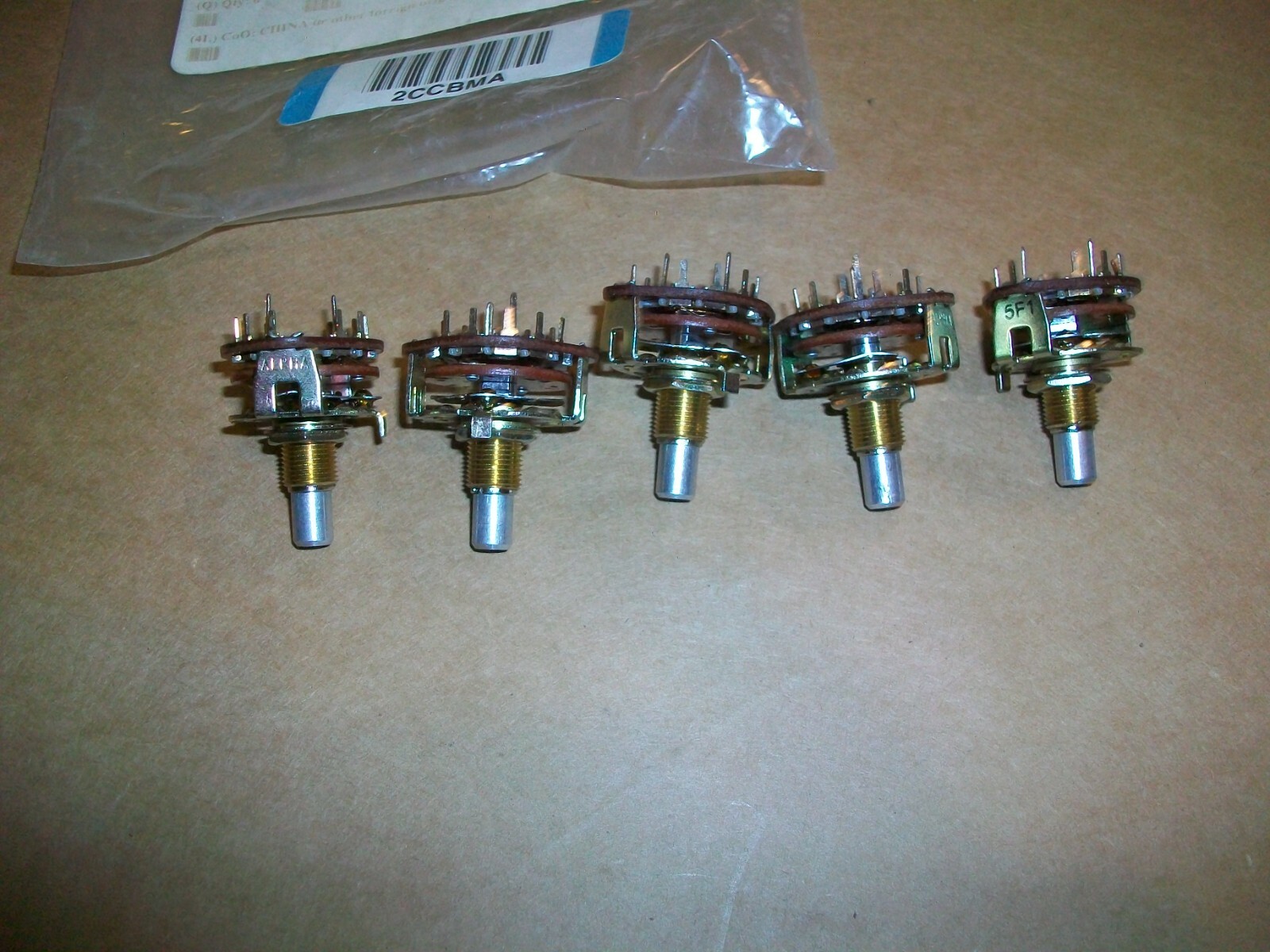 5pc Mouser 5 Position Selector Switch 10YQ025   NEW