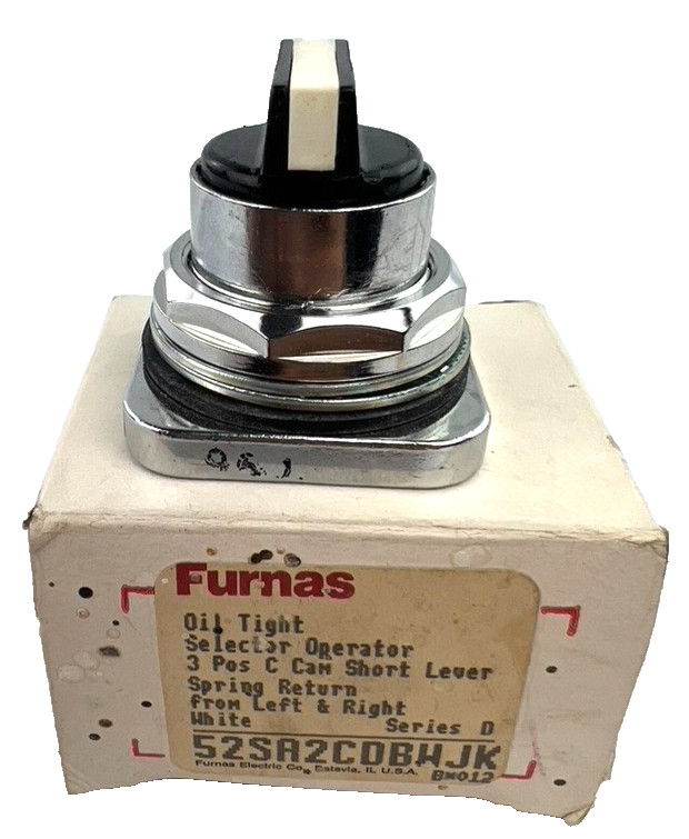 Furnas 52SA2CDBWJK Oil Tight Selector Switch Operator 3 Pos Short Lever Ser D