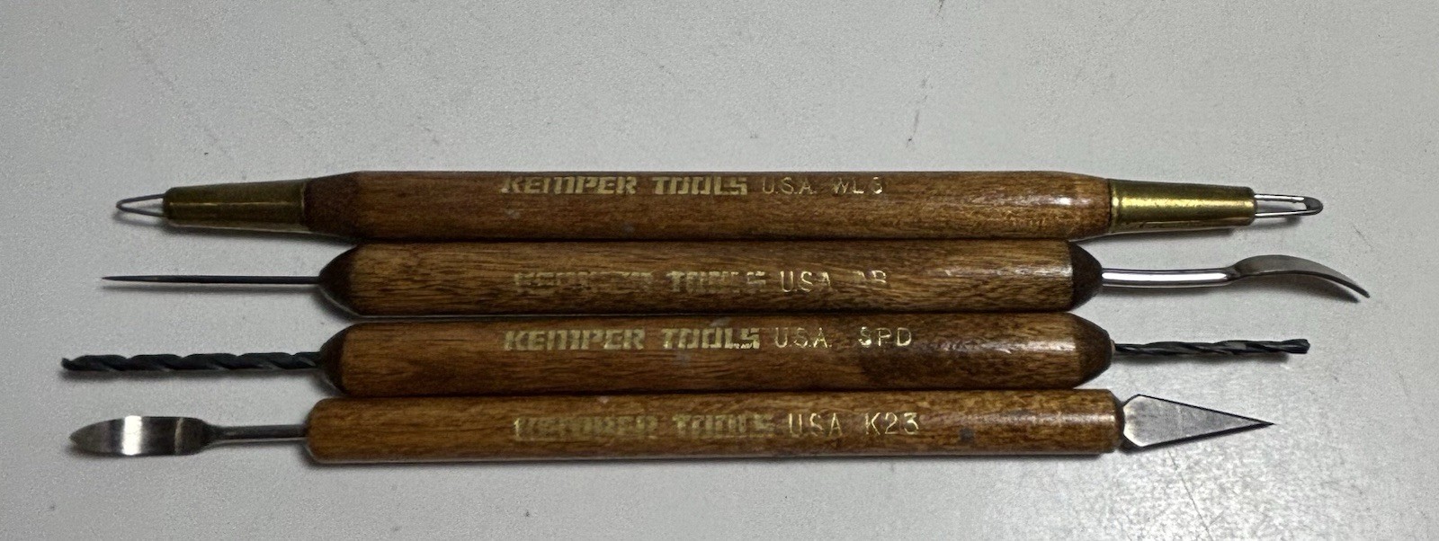 Lot Of 4 Kemper Pottery Tools Clay, Wax, Loop Lace Clean Up Drill WL8 AB SPD K23