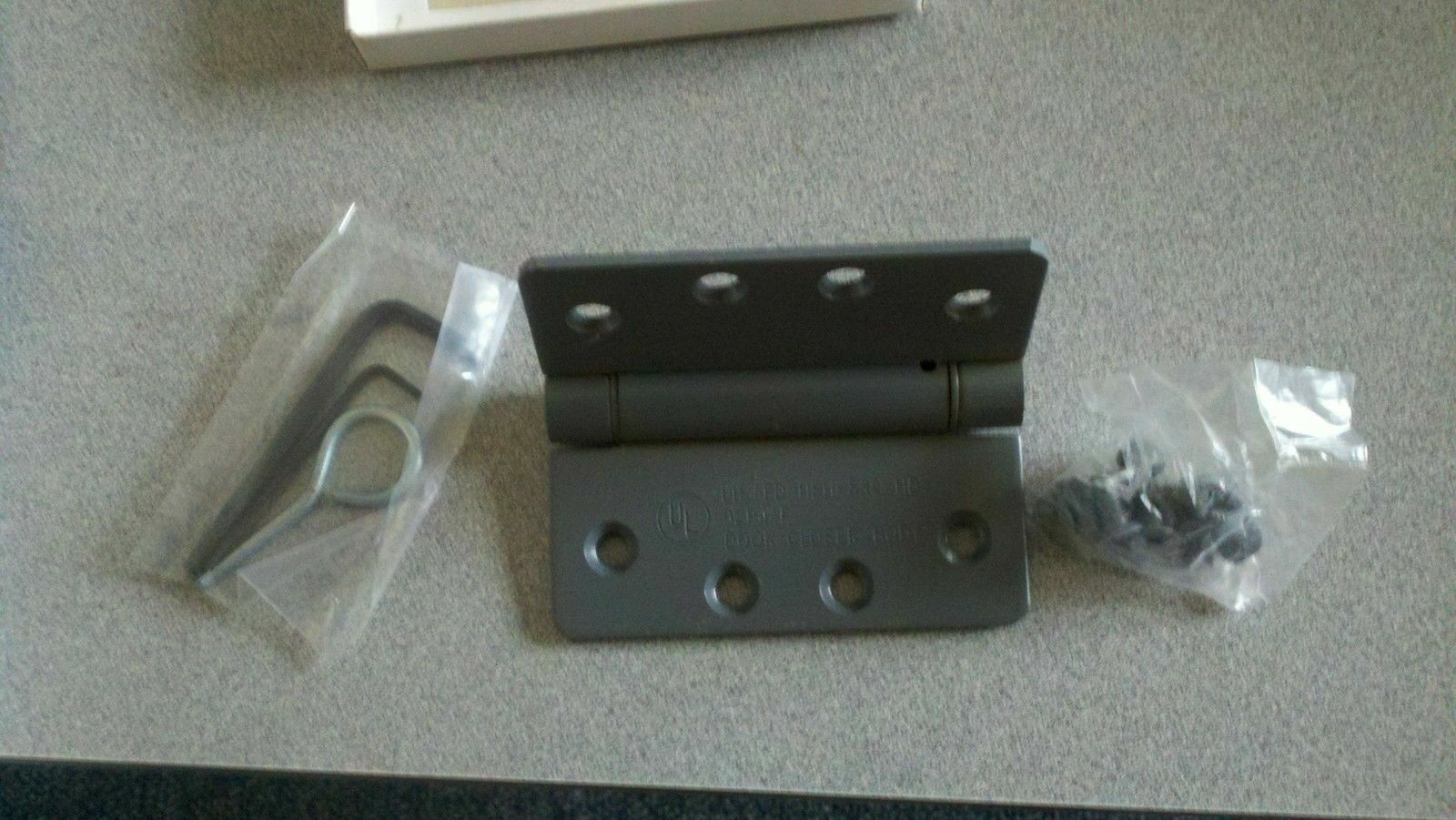 1 EA UL179 4 X 4 (1/4 ") RADIUS DR SPRING HINGE ALUM FIN= STANLEY HAGER BOMMER