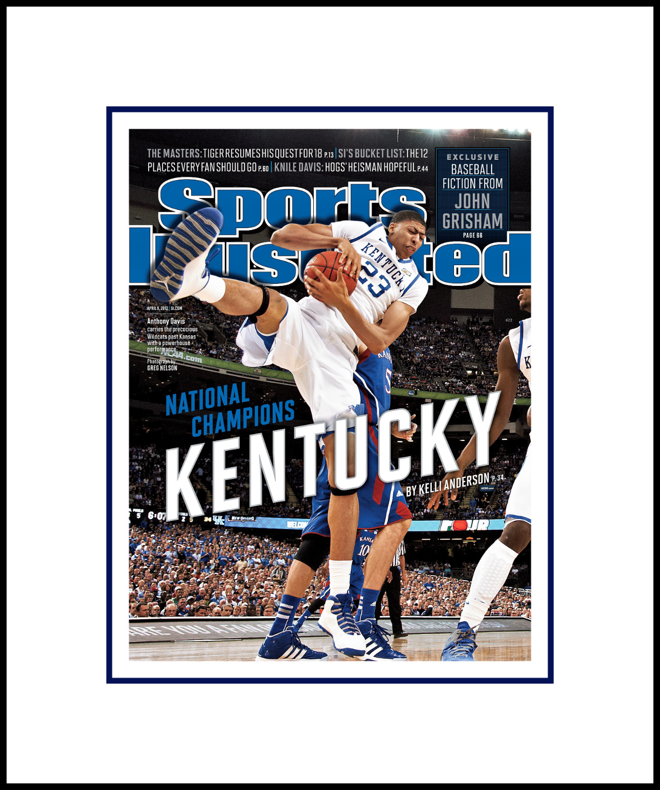 KENTUCKY WILDCATS WIN 2012 FINAL FOUR MATTED PIC OF SPORTS ILLUSTRATED COVER