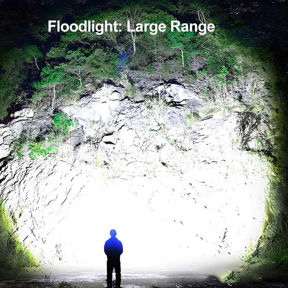 12000LM Laser White LED Flashlight Torch USB Rechargeable Zoomable Burning Light
