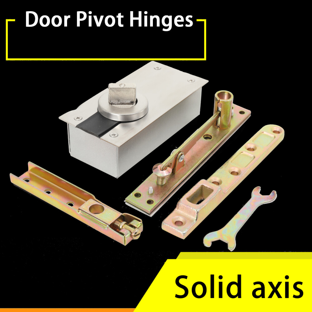 1 Set Heavy Door Pivot Hinges, 360° Rotary Install Up&Down Hinge Bearing 300KG