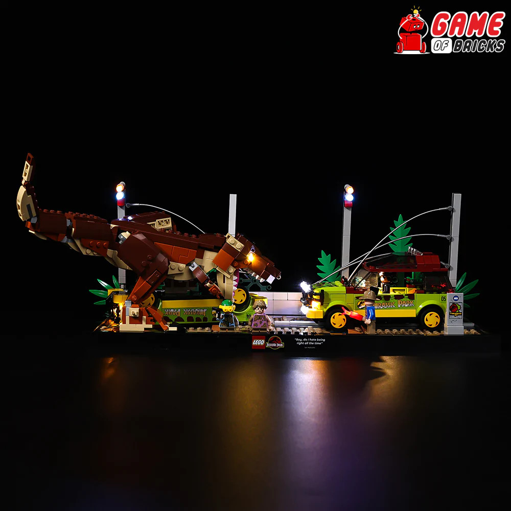 LED Light Kit for T. rex Breakout - Compatible with LEGO® 76956 Set (Remote)