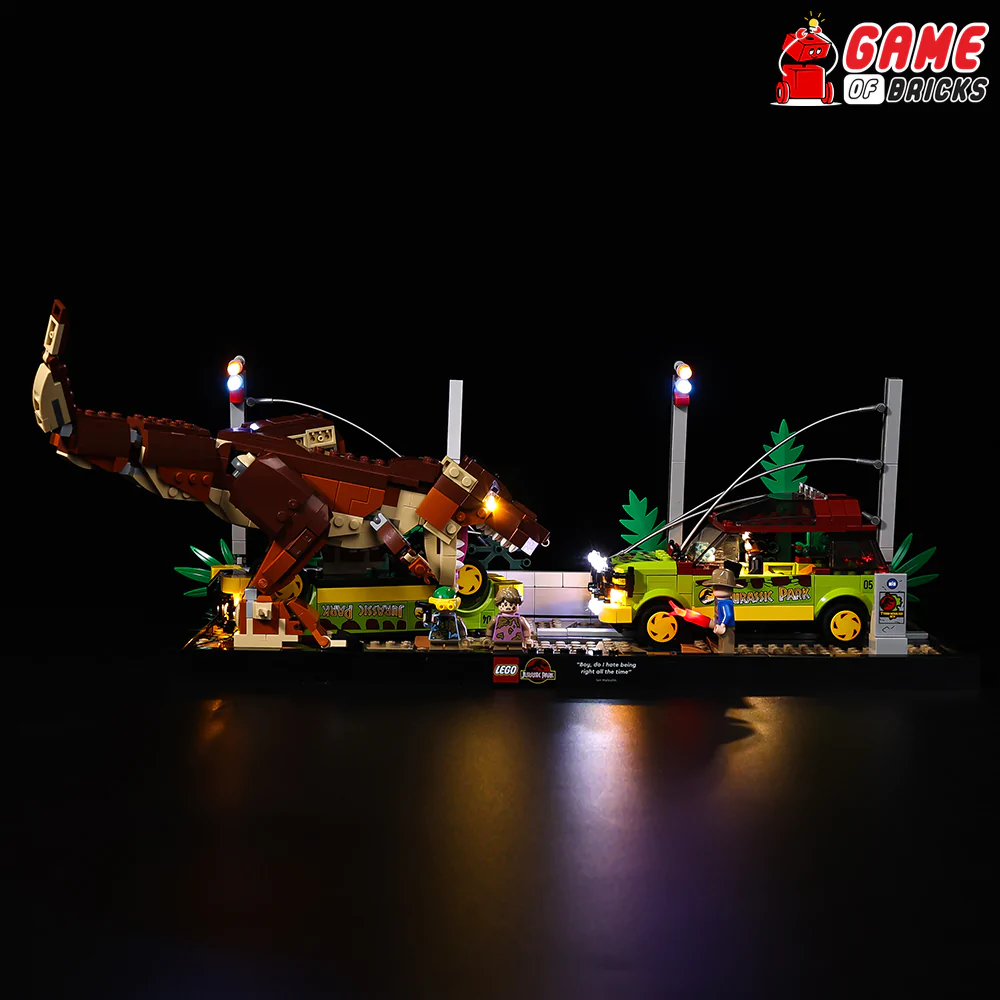 LED Light Kit for T. rex Breakout - Compatible with LEGO® 76956 Set (Remote)