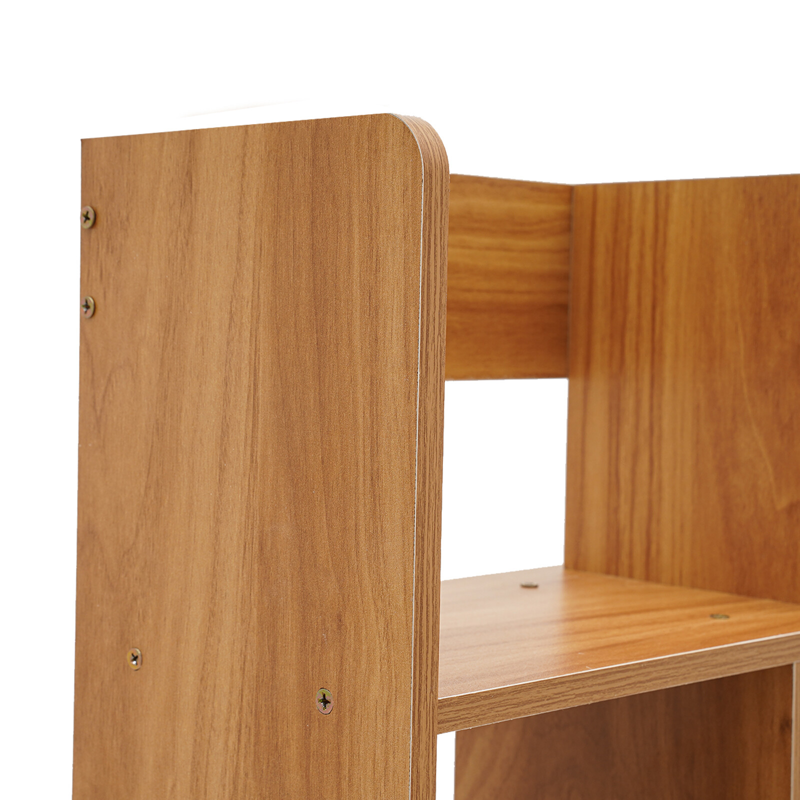 Pine Color Desktop Bookshelf Modern Storage Organizer Home Office Desk Organizer