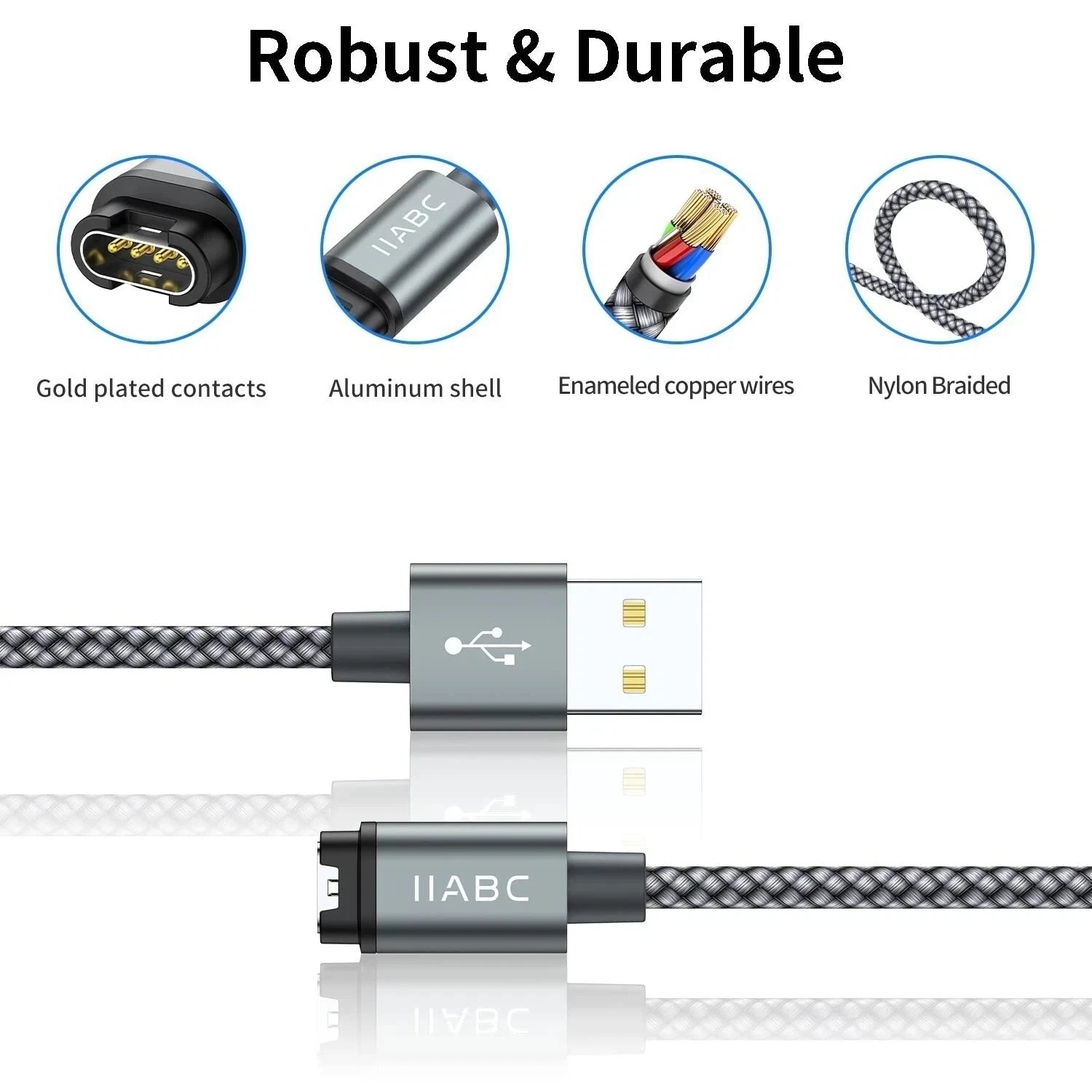 Compatible for Garmin Watch Charger Cable (2 Pack)