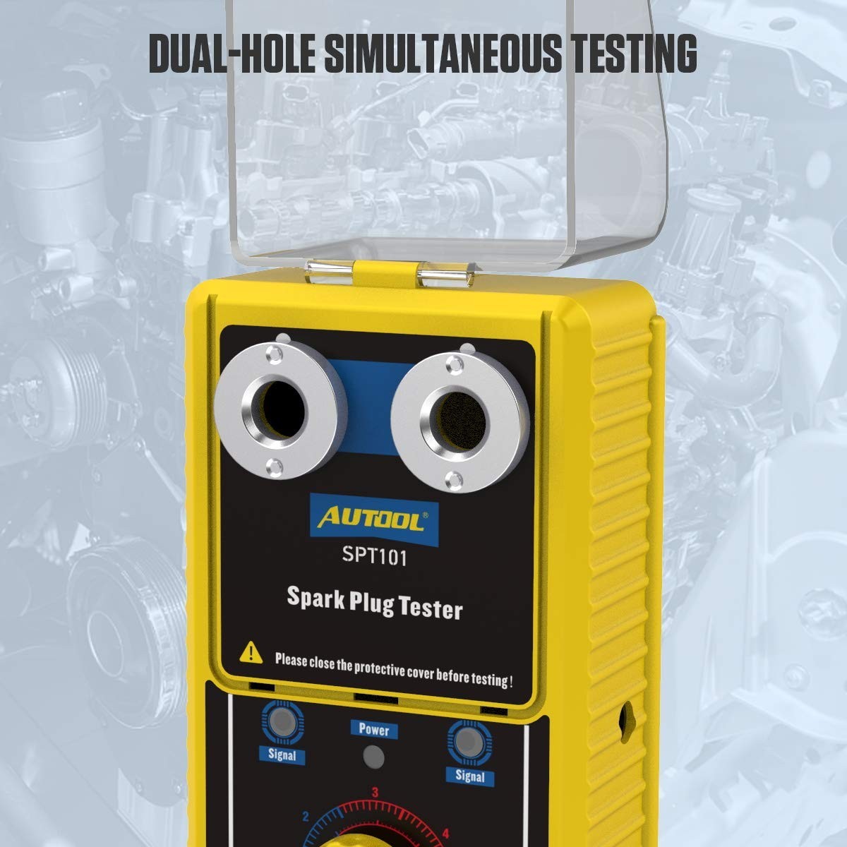 Car Spark Plug Tester - 110V Ignition Analyzer with Protective Cover