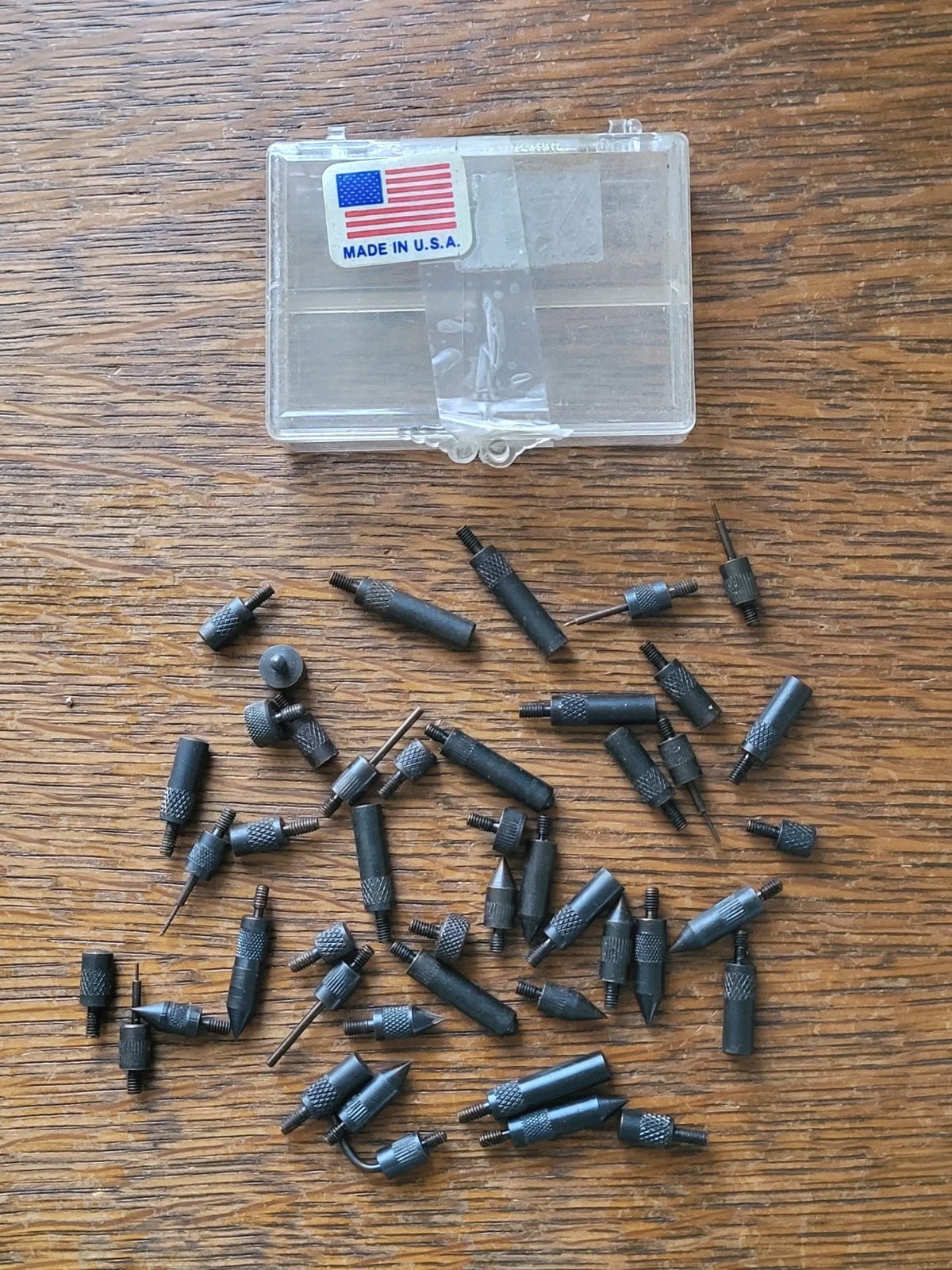 (45) Misc. Indicator Points Contact Tips Adaptors Unbranded Machinist Tools