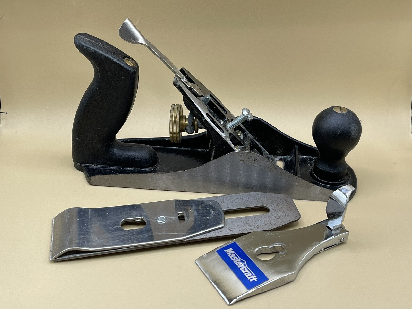 Mastercraft No.4 Smooth Plane Blade Hard Plastic Handle Quick Release Adjustable