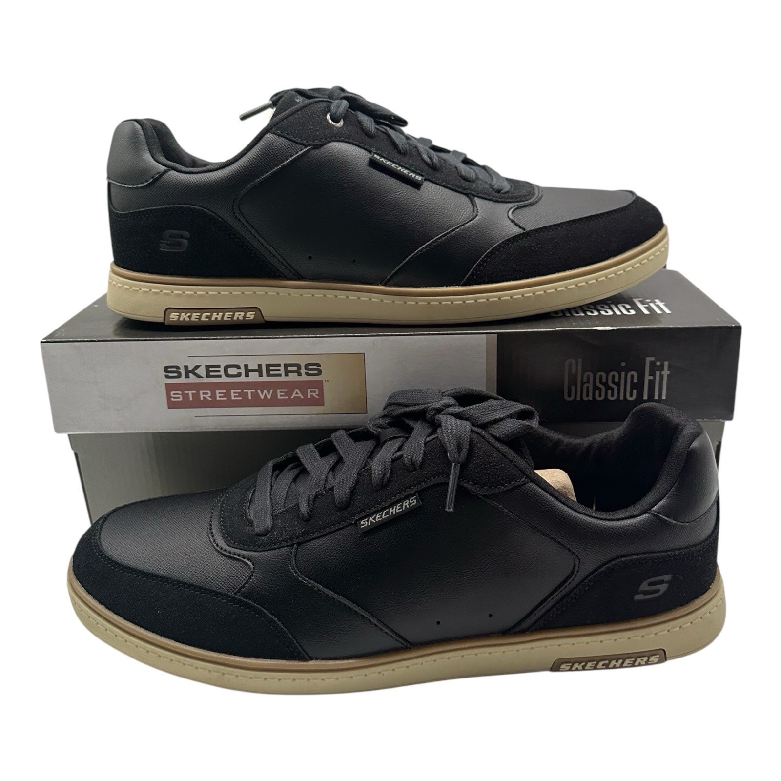 Skechers Haney Amell Shoes Mens Sz 11.5 Black Casual Comfort Sneakers 210949/BLK
