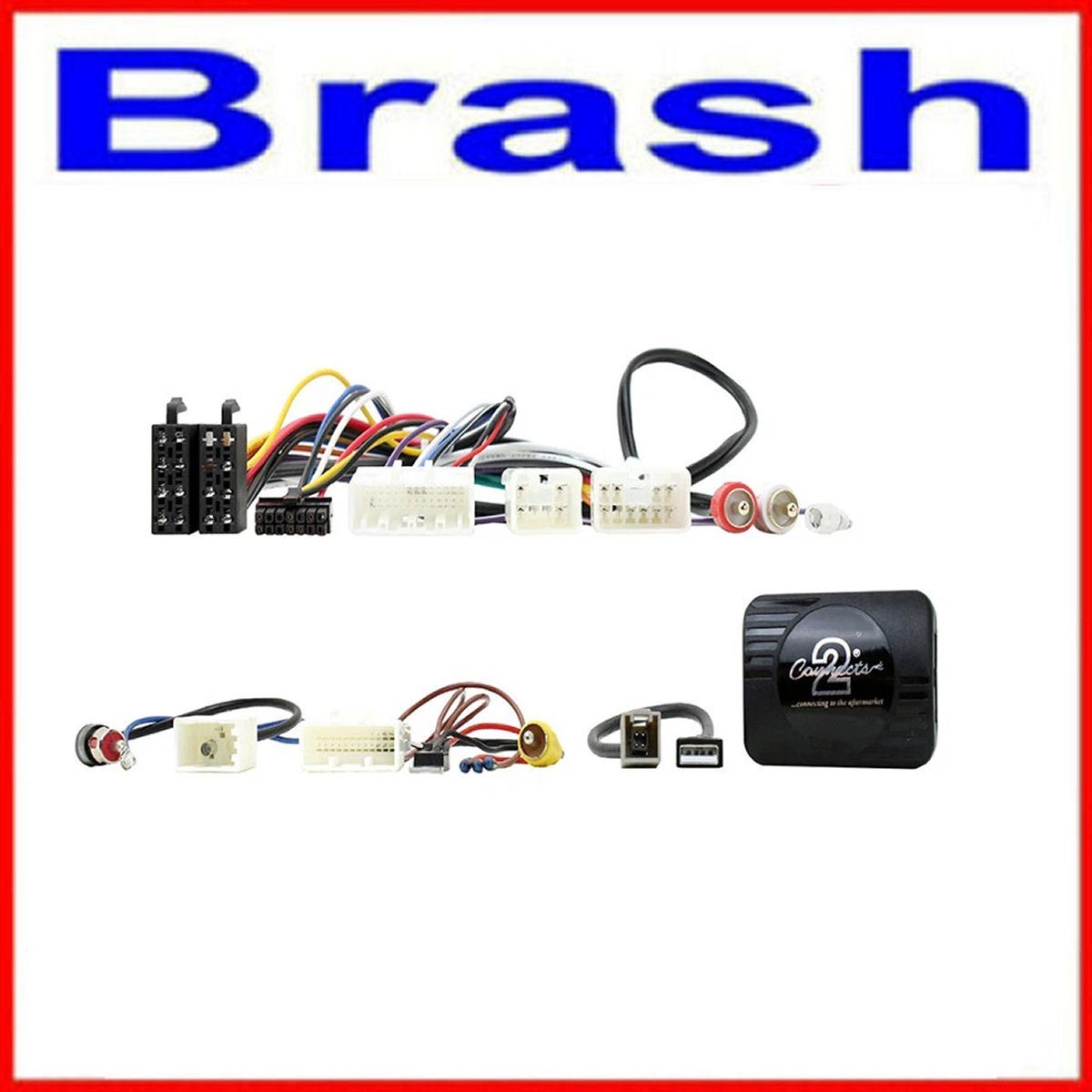 for YARIS 2011-2013 STEERING ANTENNA CAMERA USB ADAPTER + PATCH LEAD CHTO15C