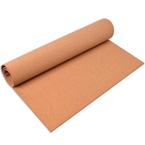 Cork Board Roll, 1/8" Thick Cork Boards for Walls, 20"x16" 3mm-15.7 x 19.7 inch