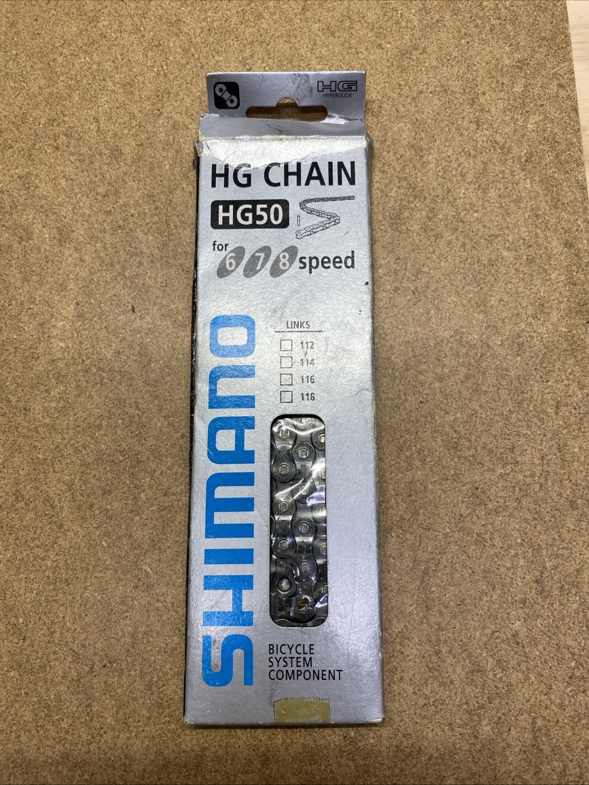 Shimano HG50 Chain, 6/7/8 Speed With Connecting Pin, NOS