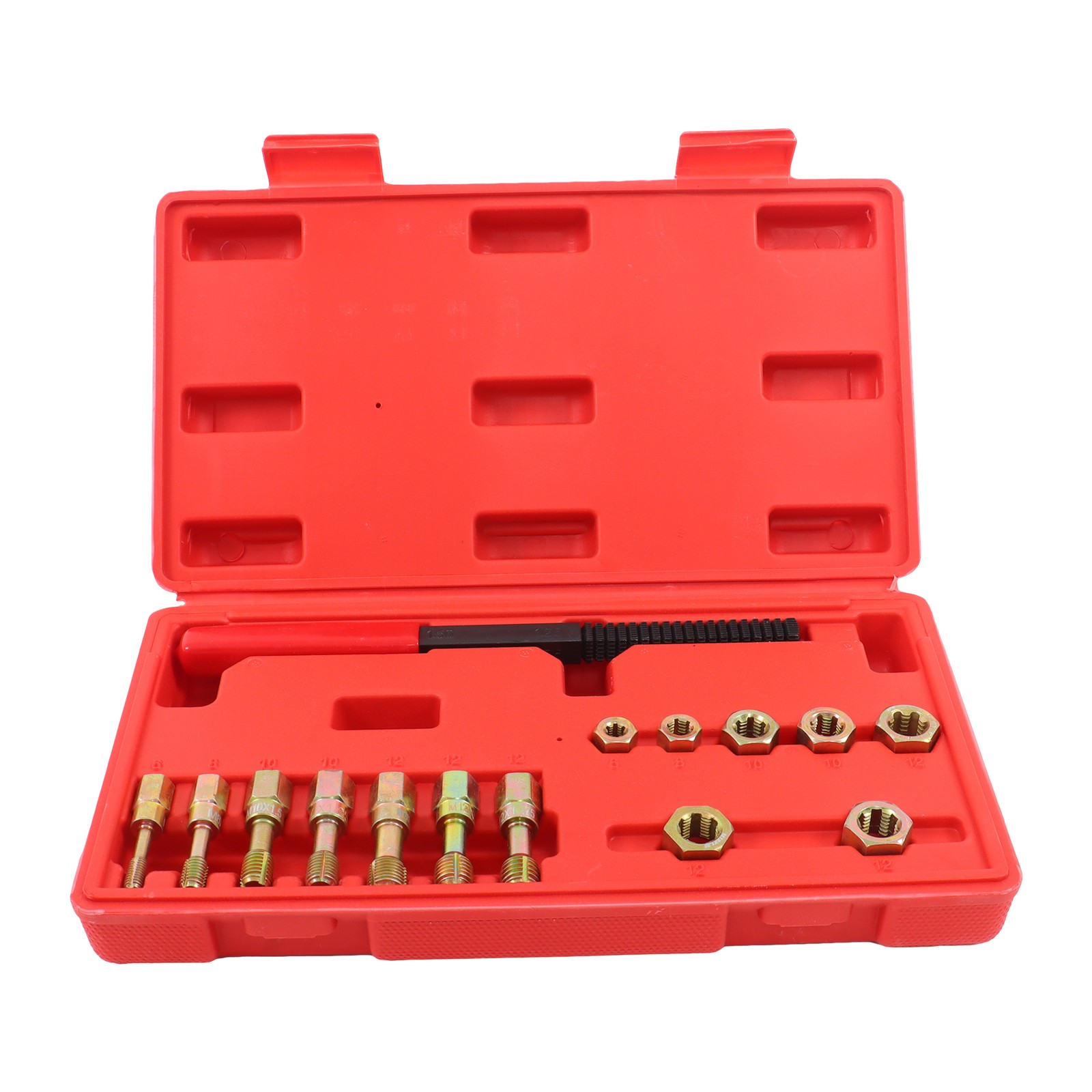 15pcs Metric Thread Chaser Set, Rethread Repair Tool M6-M12, Thread Restorer Kit