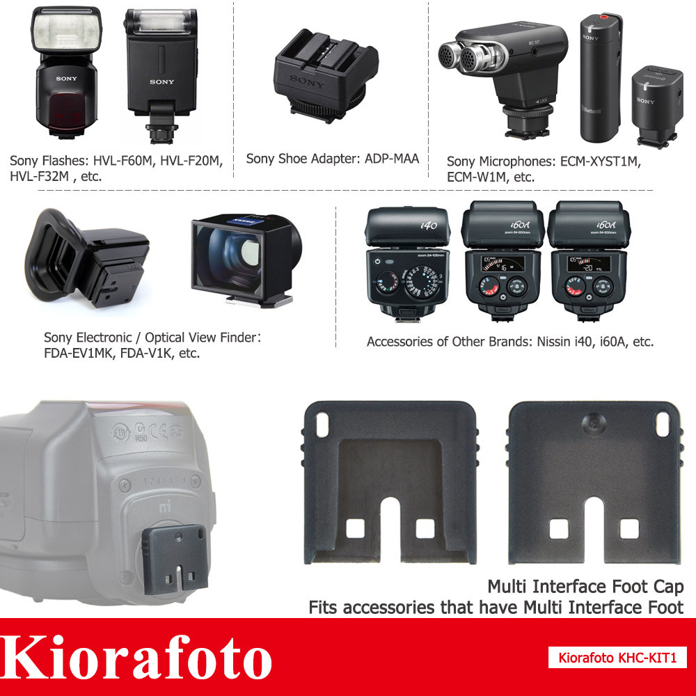 Sony Multi Interface Camera Hot Shoe Cover & MI Flash Microphone Foot Protector