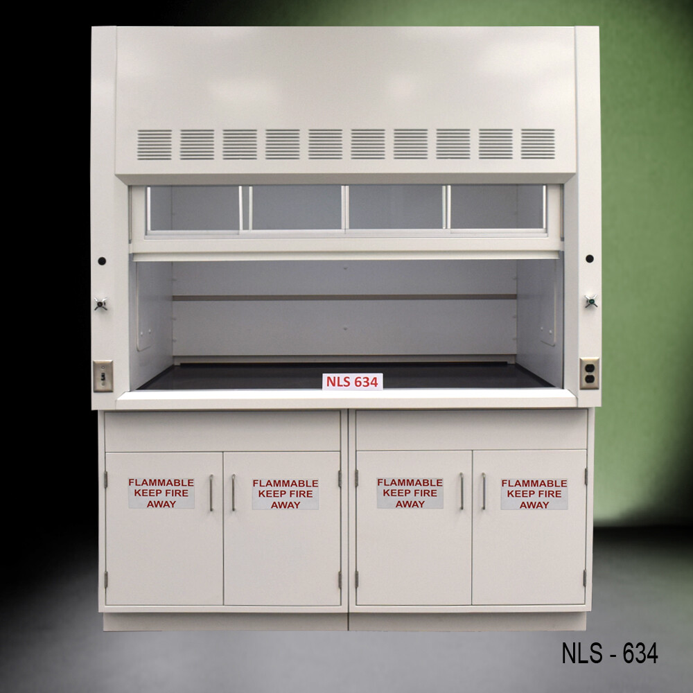 6' x 4' Laboratory Fume Hood Exhaust w/ Flammable Storage / E2-679
