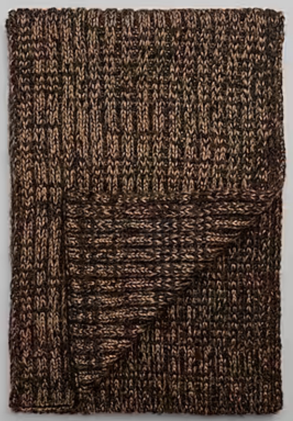 Jos. A. Bank Marled Mixed Yarn Knit Scarf. Tan