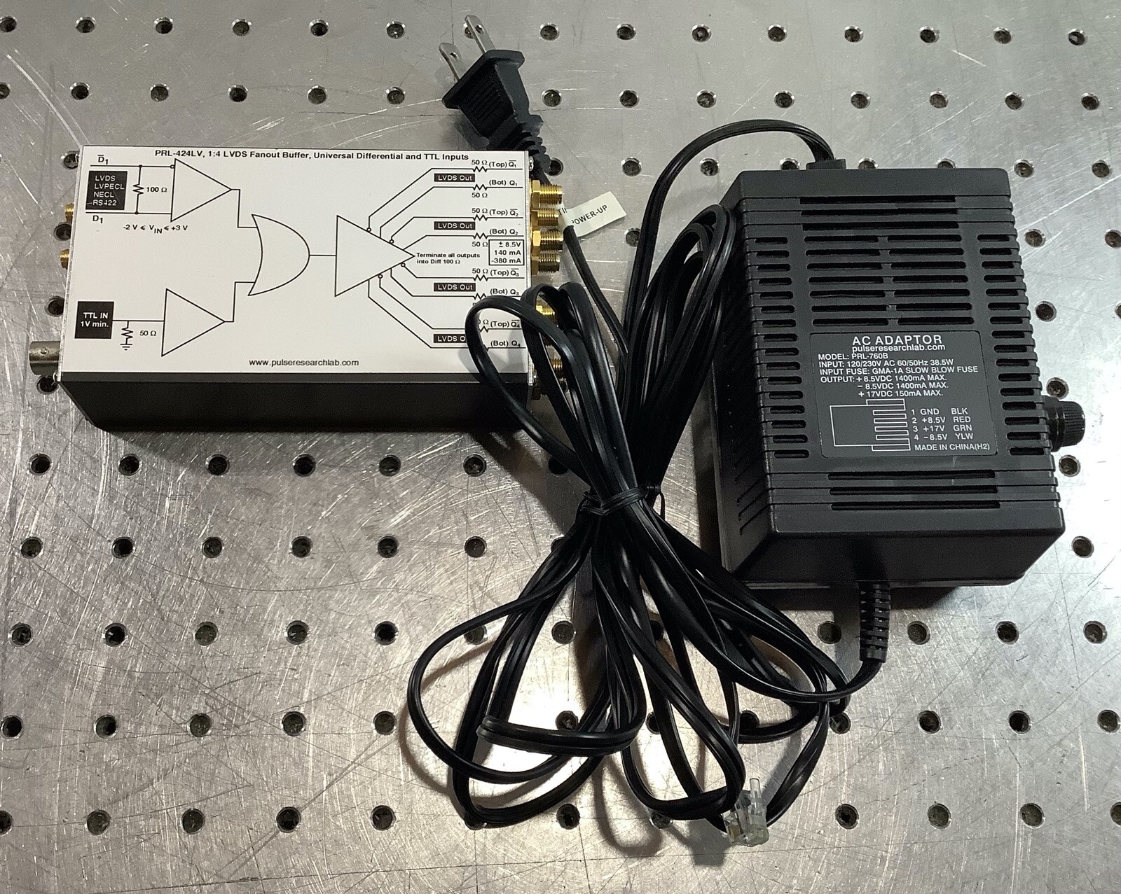 Pulse Research Lab PRL-424LV Fanout Buffer Universal Differential & TTL Inputs