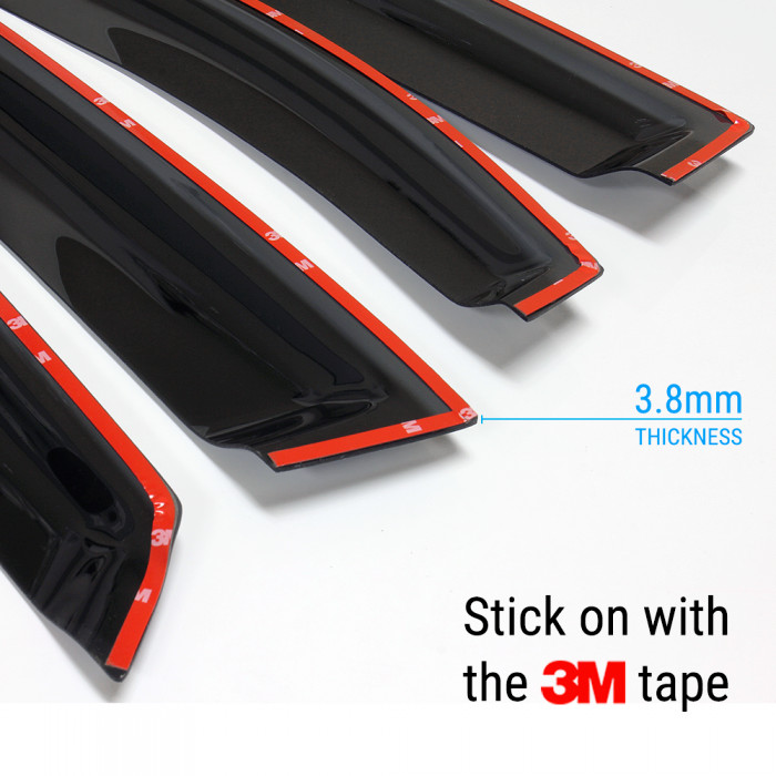 For KIA SORENTO 2011-2015 Black Window Sun Vent Visor Rain Guard Deflectors
