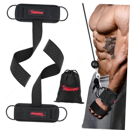 ifting Straps With D Ring for Weightlifting, Cable Machine, Comfortable L Black