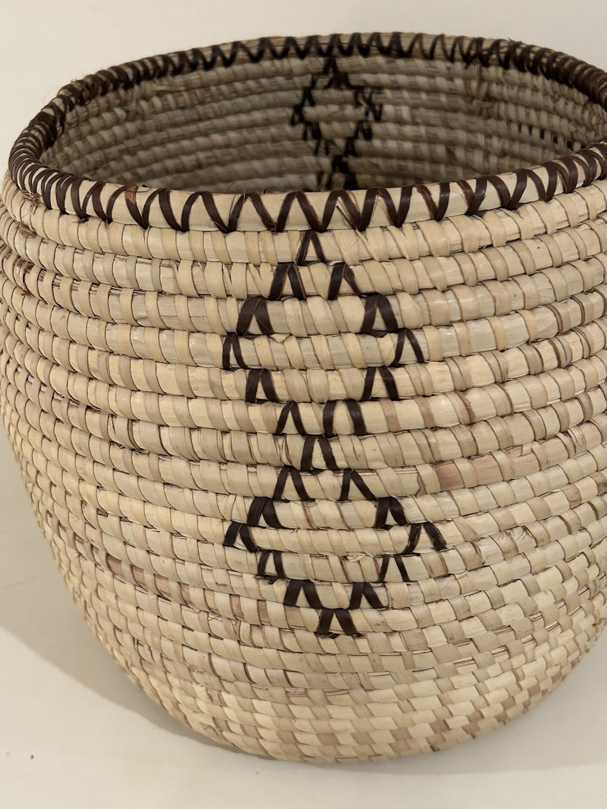 Vintage Woven Tribal Basket -Large