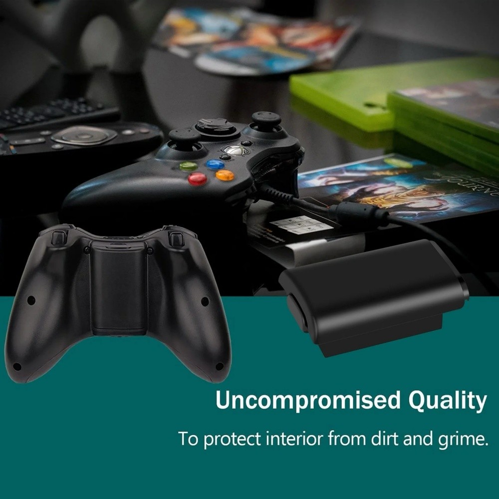 10X AA Battery Back Cover Case Shell Pack For Xbox 360 Wireless Controller Black