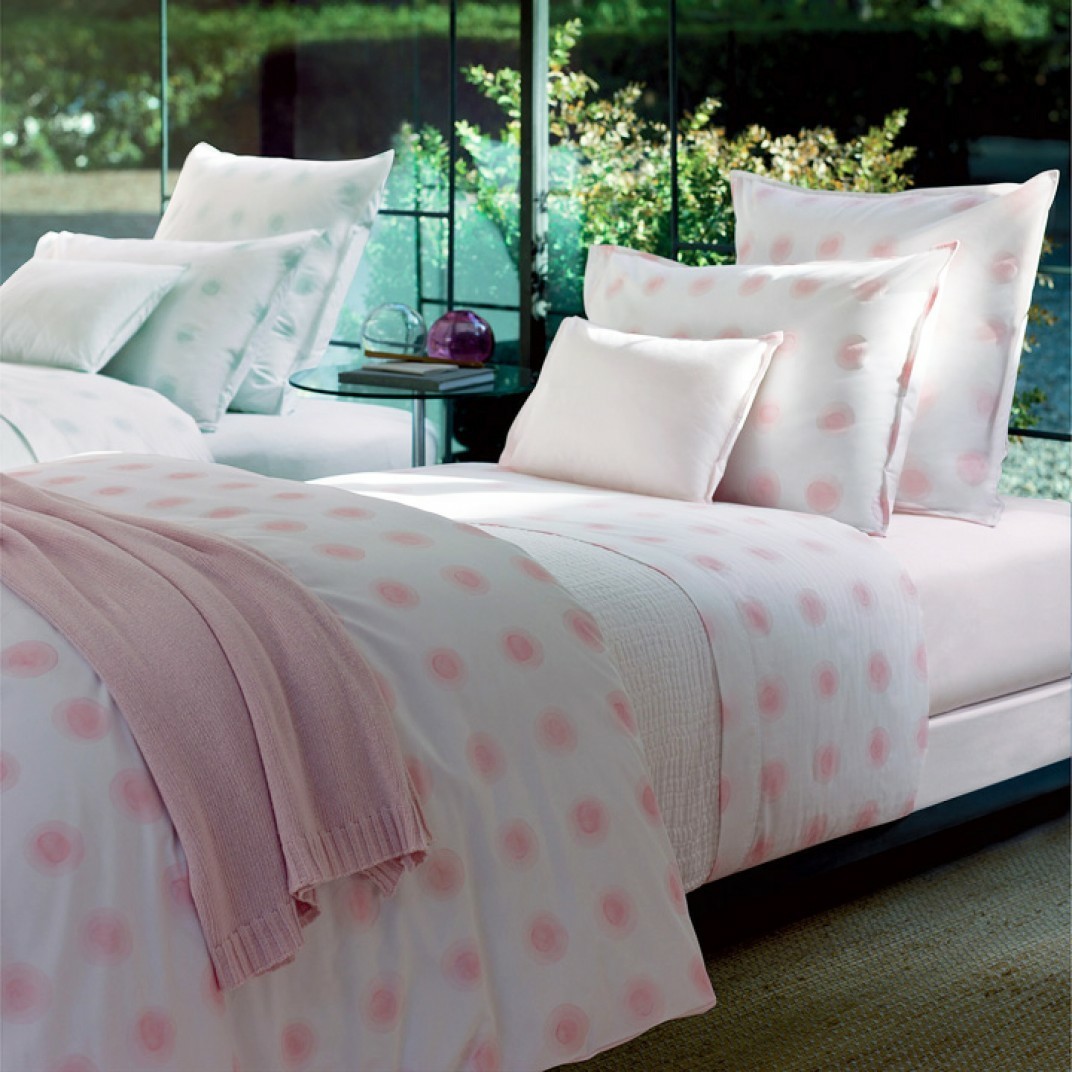 NWT NEW Yves Delorme Chuut Poudre Twin Flat Sheet 71 x 104"