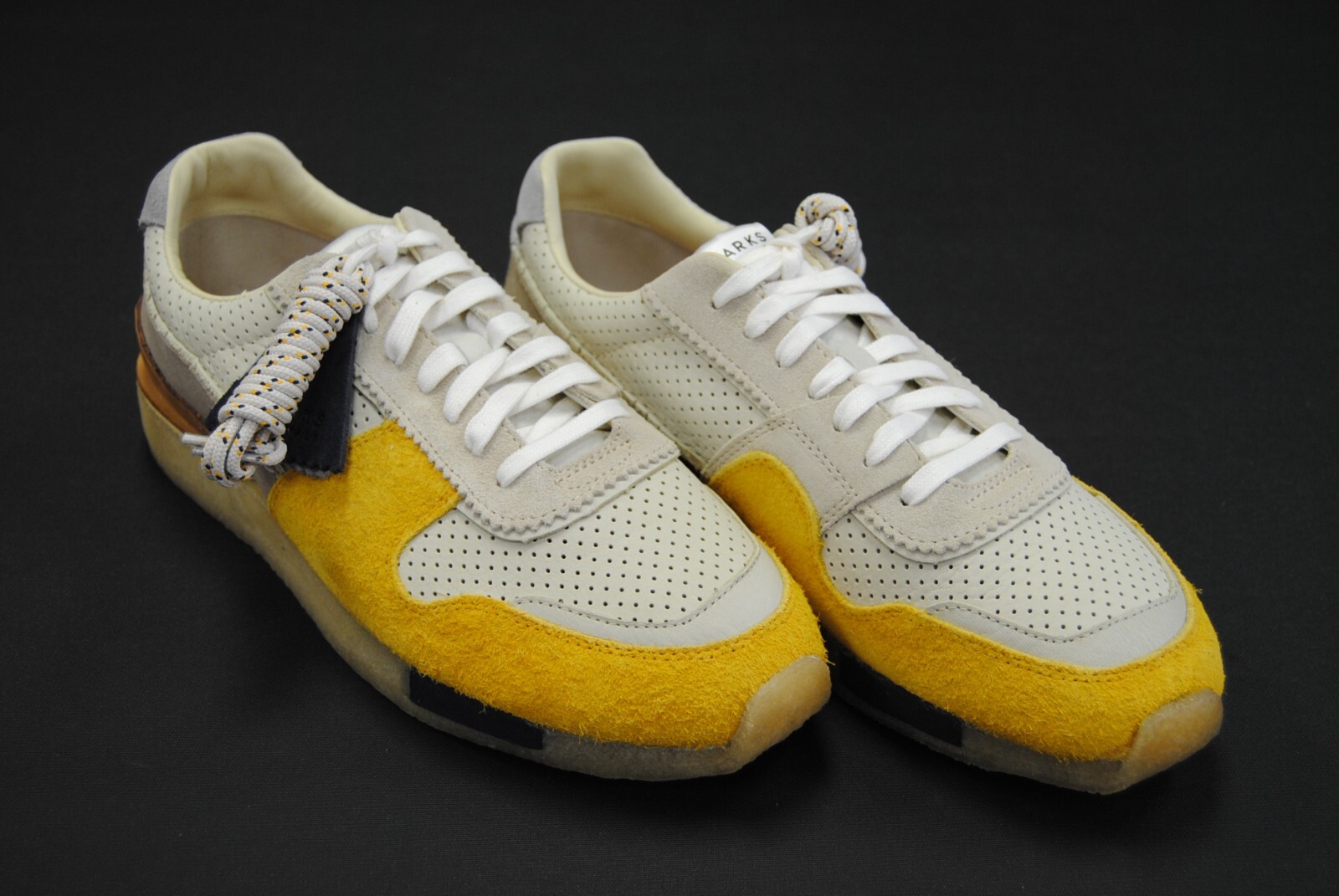 [26165542] NEW MEN'S CLARKS TORRUN YELLOW COMBINATION SUEDE CASUAL SHOES CL68