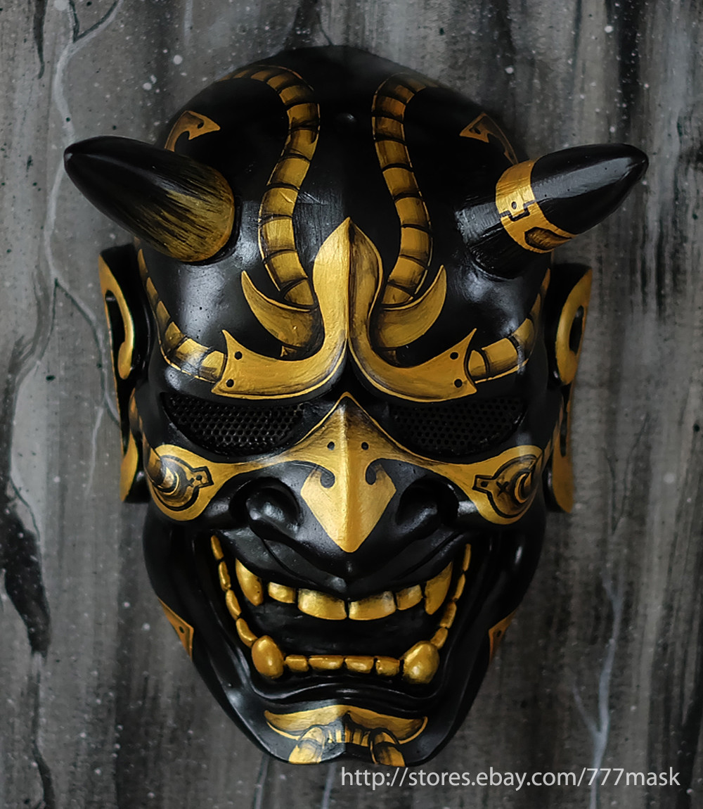 AIRSOFT BB GUN COSTUME HOME DECOR EVIL DEMON SAMURAI HANNYA KABUKI MASK MA243
