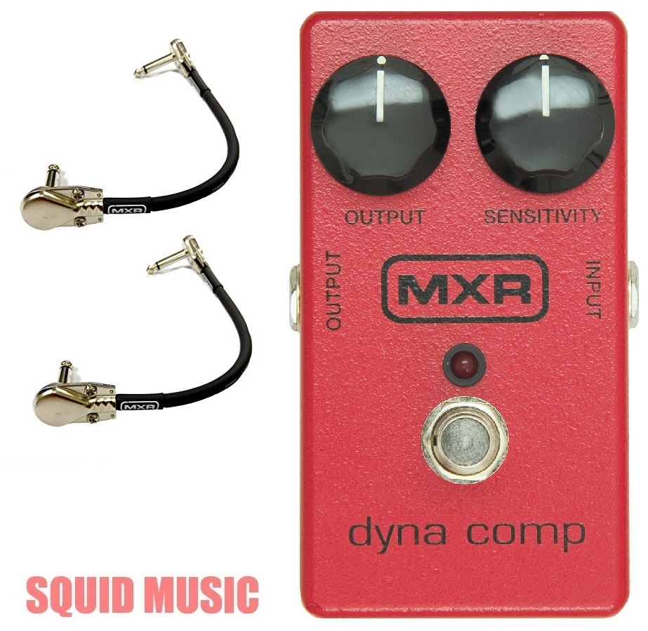 MXR M-102 Dyna Comp Compressor Guitar Effects Pedal M102 ( 2 MXR PATCH CABLES )