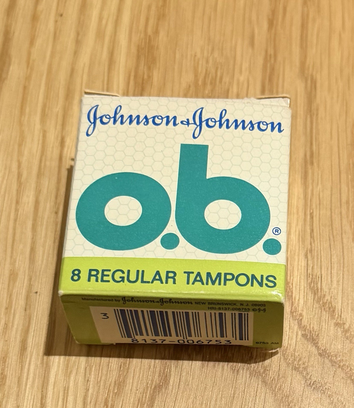 Vtg Tampons 1970s NOS Sealed Johnson & Johnson ob o.b. 7 Reg Movie Prop Staging