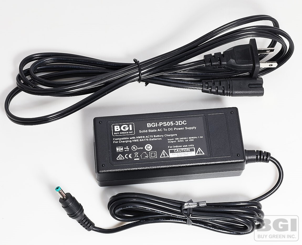 BGI-PS05-3DC AC Adapter Power Supply For HME® AC70 Battery Charger For BAT70