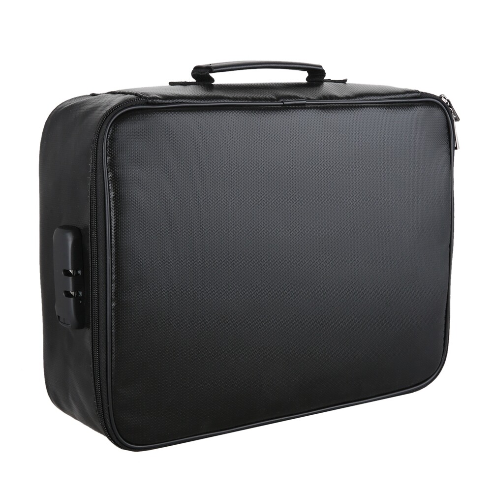 Document Organizer Fireproof Document Bag with Lock Home Office Travel Safe Bag