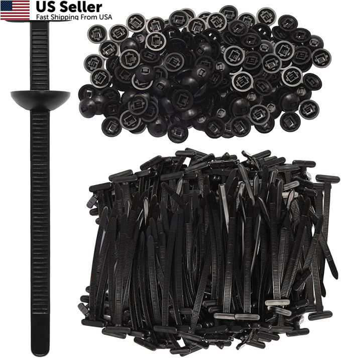 150 PCS Nylon Universal Cable Tie Quick Repair Buckle Zip Clip For Black