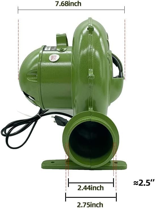 Adjustable Airflow Electric Blacksmith Forge Blower - 240CFM, Durable Aluminum