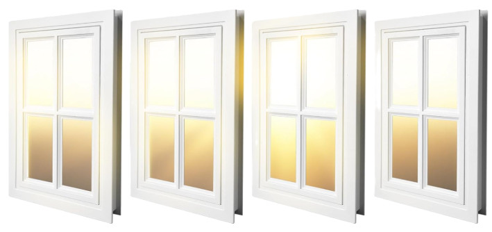 4 Pack Garage Door Windows - Cross design