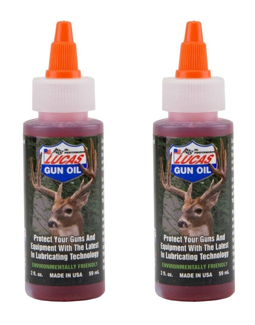LUCAS OIL GUN OIL # 10006  (2) X 2FL.OZ.  BOTTLES  (MADE IN USA)