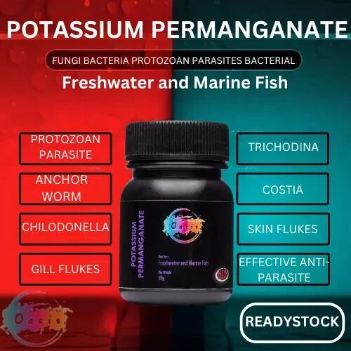 50g potassium permanganate for fish external infection and improve water quality