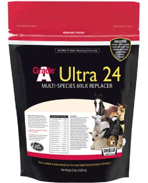 Milk Products 01-7428-0217 Sav-A-Caf 8 lb Ultra 24 Multi Species Milk Replacer