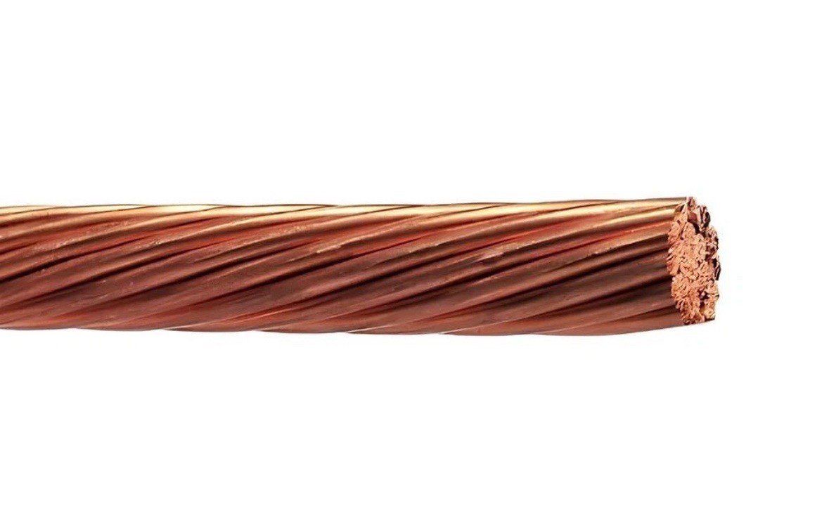 100 Feet 1/0 Bare Stranded Copper  Ground Wire