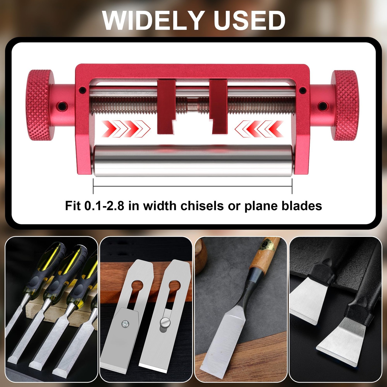 Chisel Sharpening Jig, Honing Guide for Woodworking Chisels and Planes Width ...