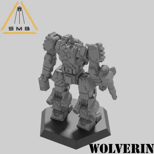 Battletech Compatible WOLVERIN (WVR-6R) Proxy 3d Print By SirMortimerBombito