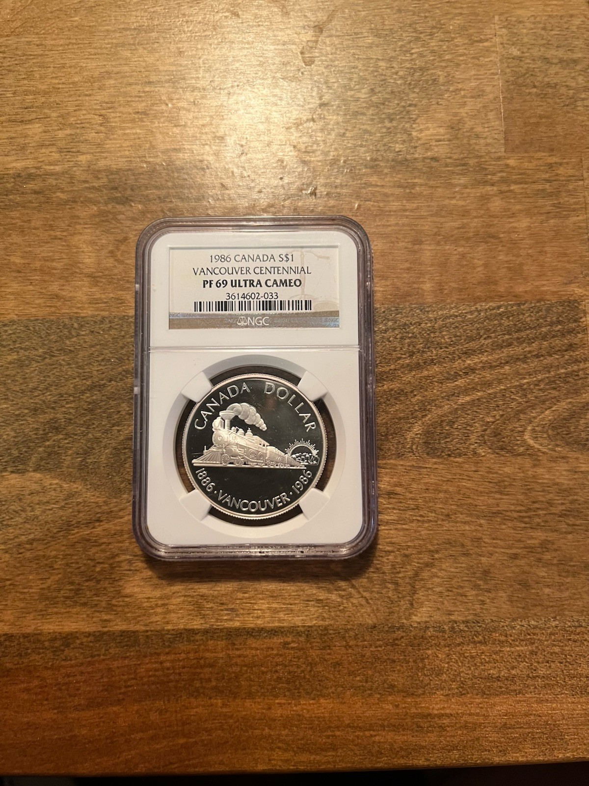 1986 CANADA Vancouver Centennial Train Silver Dollar NGC PF69 UC $1 Ultra Cameo