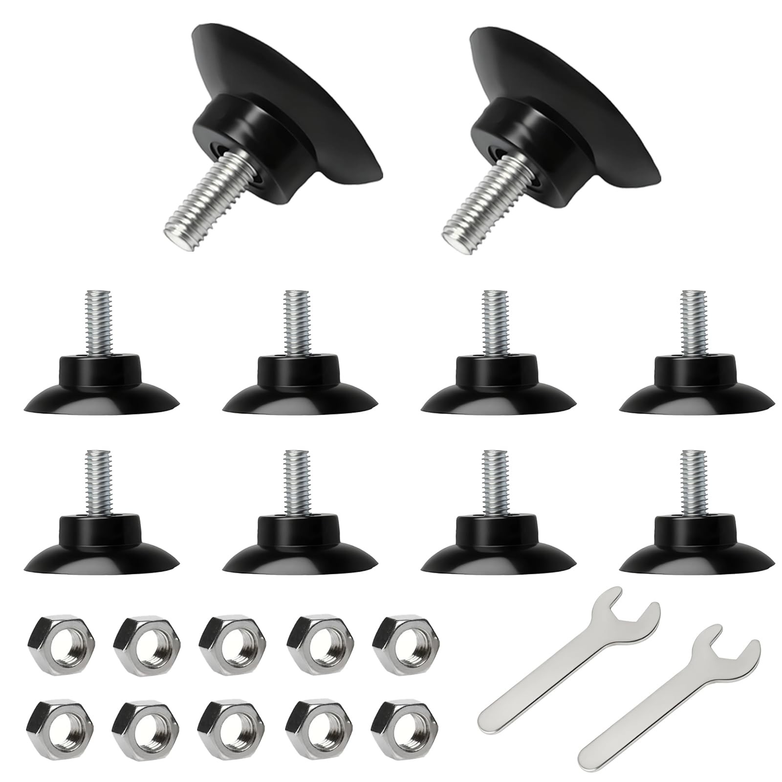 10 PCS Grabber Tool Suction Cups with 2 Wrenches, Rubber Cups,...