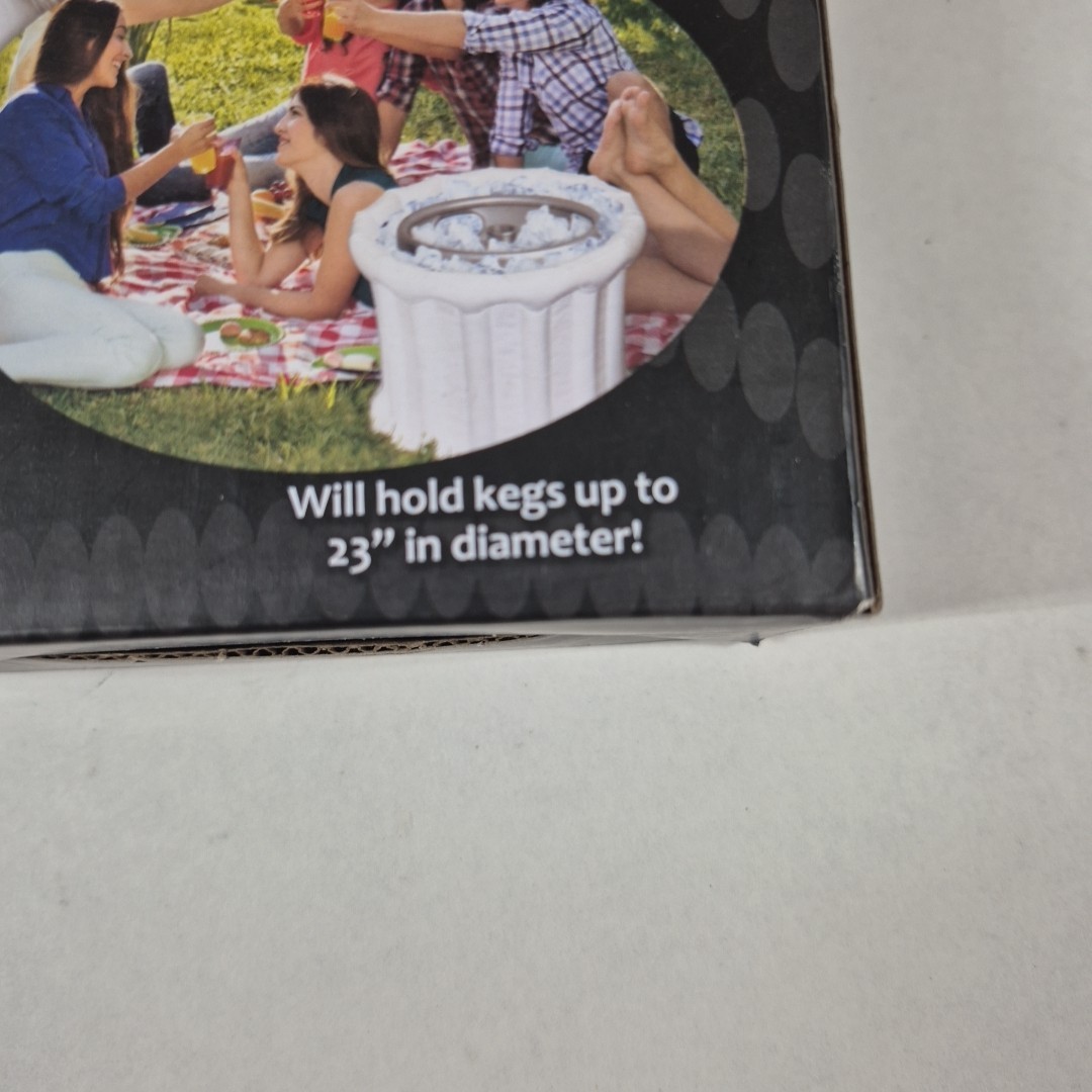 Inflatable kegkoolerbucket Holds 150lbs 23" Diameter Cooler Beer Pool Drinks