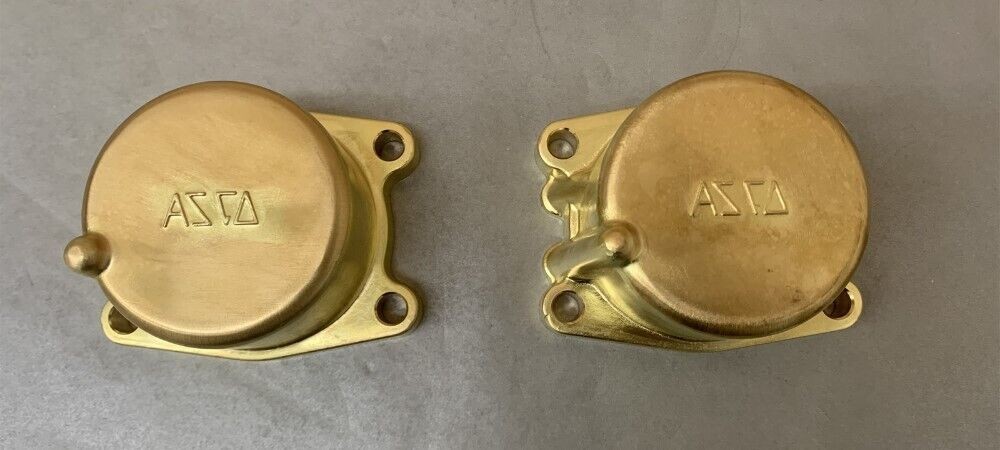 (Lot of 2) ASCO 100496-001 Brass Valve Body Pressure Release Cap