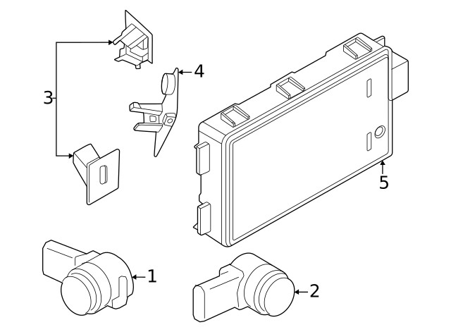 Genuine BMW Blind Spot Radar 66-32-5-B55-1E4